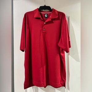 FOOTJOY Men's‎ Large Red Golf Performance Polo EUC